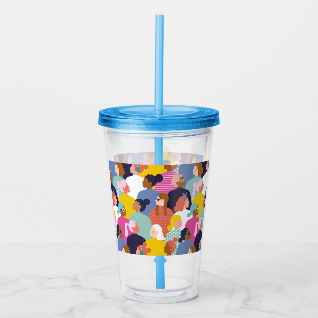Kvinnomångfald - Kvinnor i olika Tävling Take Away Mugg (Framsida)