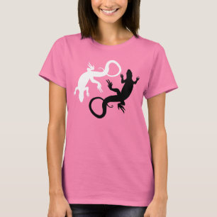 Kvinnoödla T-shirt Organic Lizard Art Shirt