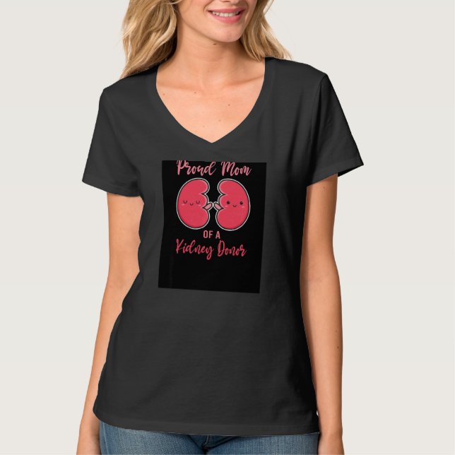 Kvinnoorgantransplantation under Mamma i en njurdo T Shirt (Framsida)