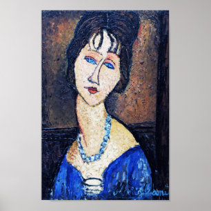 Kvinnoporträtt, Modigliani Poster