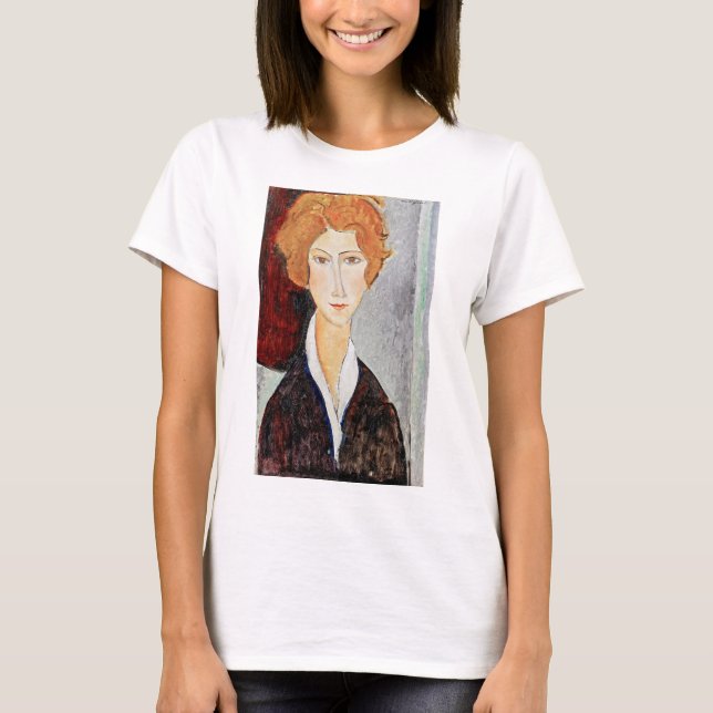 Kvinnoporträtt, Modigliani T Shirt (Framsida)