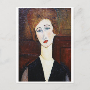 Kvinnoporträtt, Modigliani Vykort