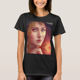 Kvinnoprinsessan Fantasy T Shirt