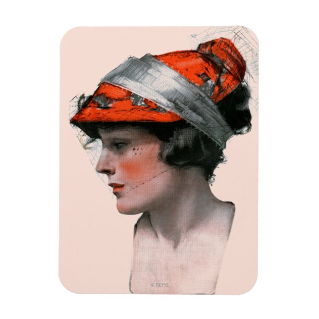 Kvinnoprofil Magnet (Vertikal)