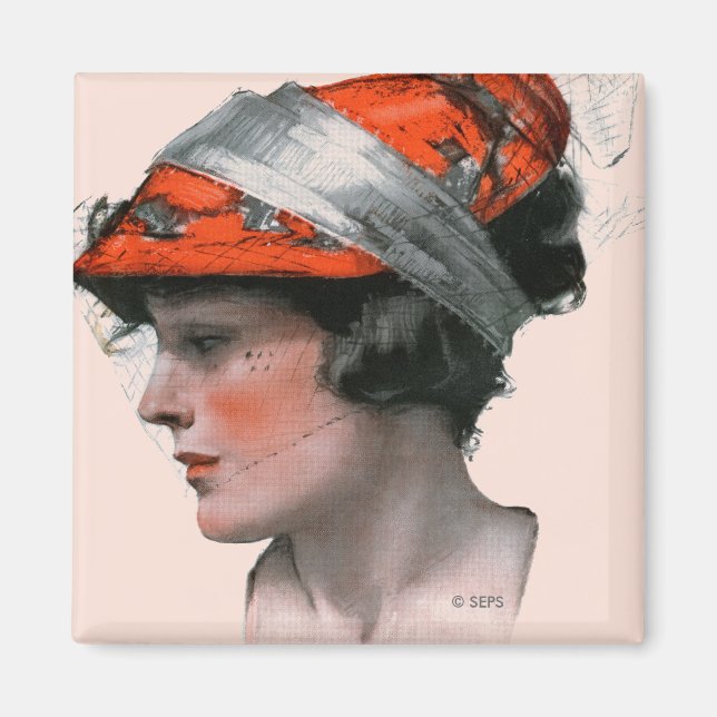 Kvinnoprofil Magnet (Framsidan)