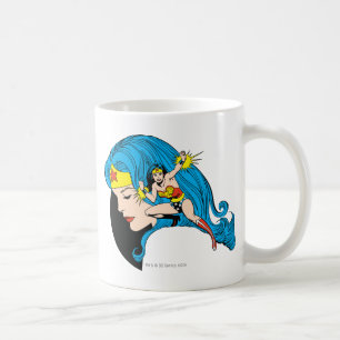  kvinnoprofilbakgrund kaffemugg