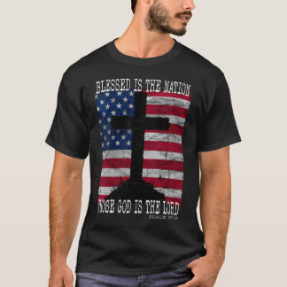 Kvinnor39S Salig Är Den Nation Vars Gud Är Herren T Shirt