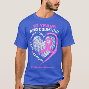 Kvinnor 10 år Bröstcancer överlevande för kvinnor T Shirt