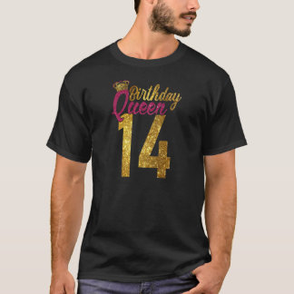 Kvinnor 14 år gammal 2008 14:e födelsedagen drottn t shirt