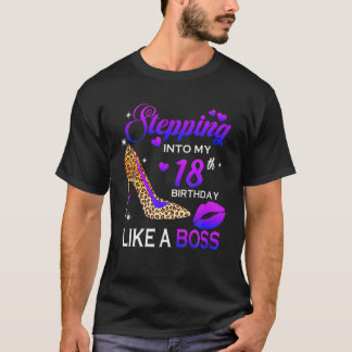 Kvinnor 18:e födelsedag ger upp till 18 leopar t shirt