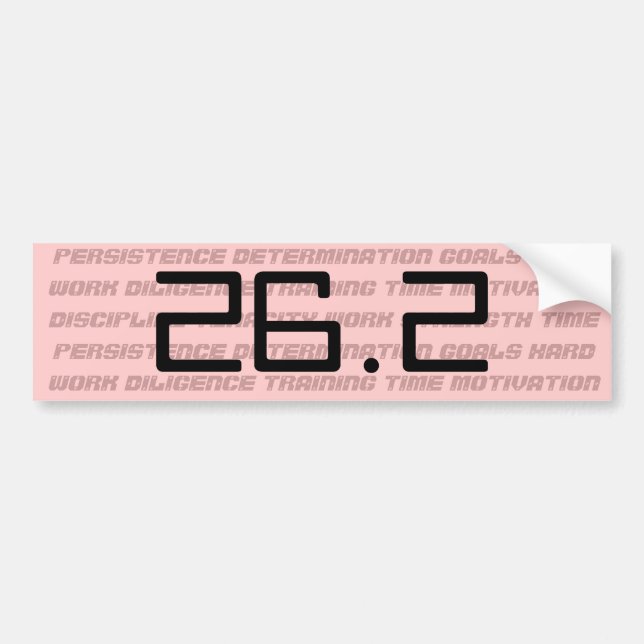 Kvinnor 26,2 eller maratonbildekal 13,1 bildekal (Framsidan)