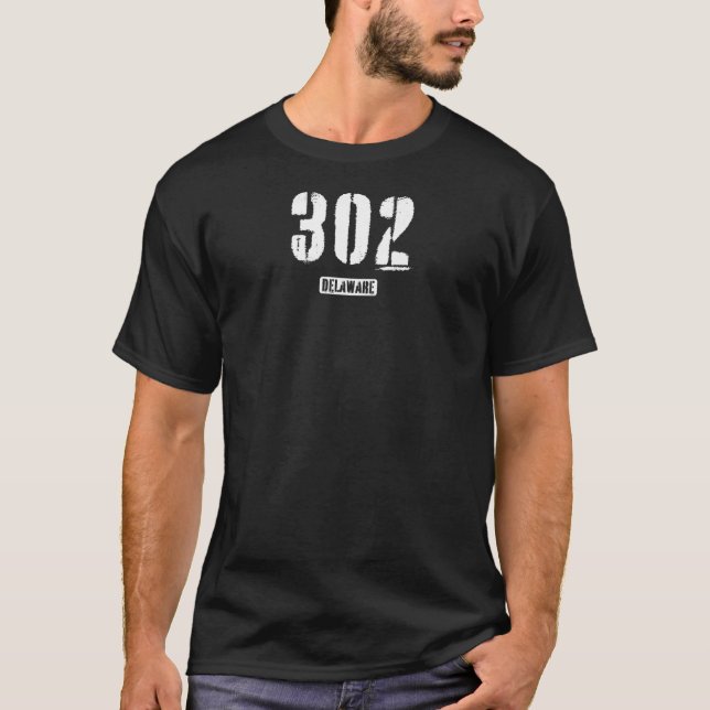 Kvinnor 302 Delaware Rough Stencil Design Premium_ T Shirt (Framsida)