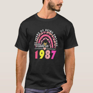 Kvinnor 35 år av att vara Fantastisk Leopard Rainb T Shirt