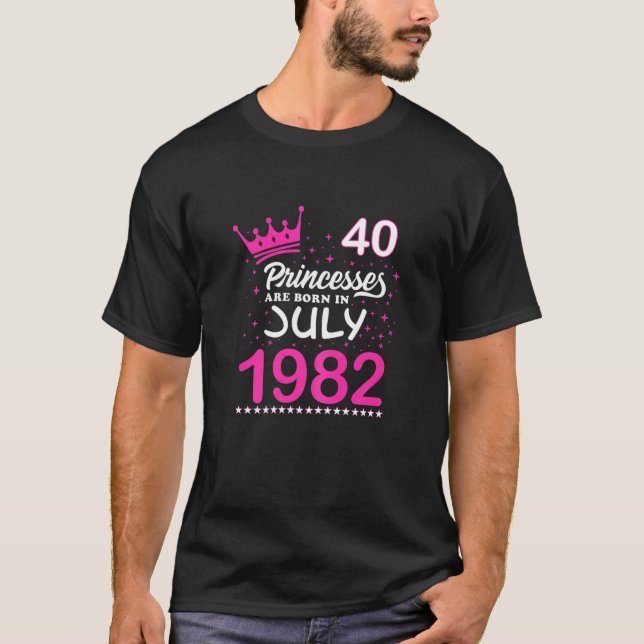 Kvinnor 40:e födelsedagen Rosan föds T Shirt (Framsida)