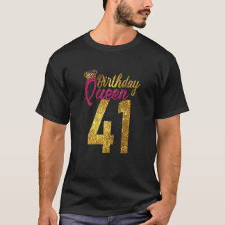 Kvinnor 41 år gammal 1981 41:a födelsedagen drottn t shirt