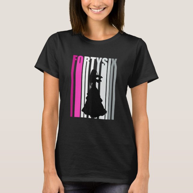 Kvinnor 46:e Violin Player Birthday Bday Violinist T Shirt (Framsida)