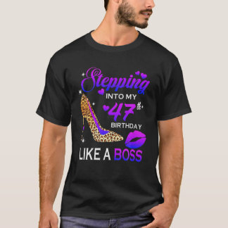 Kvinnor 47:e födelsedag ger upp till 47 leopar t shirt