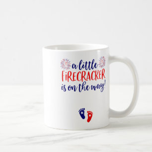 KVINNOR 4:e juli Gravid Meddelande om Shirt Co. Kaffemugg
