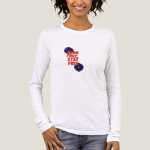 Kvinnor 4 juli Patriotisk T-shirt USA Flagga Friad