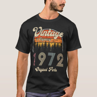 Kvinnor 52:e födelsedag 1972 Solnedgång Brev Skriv T Shirt