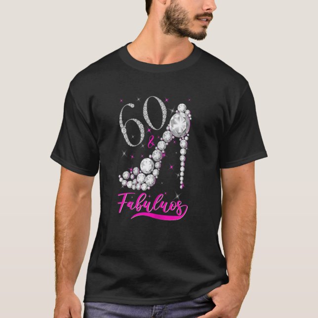 Kvinnor 60 år gamla Fabulous Diamond Krona Shoes 6 T Shirt (Framsida)