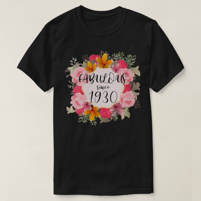 Kvinnor 92 år gamla textilier sedan 1930 Happ T Shirt (Design framsida)