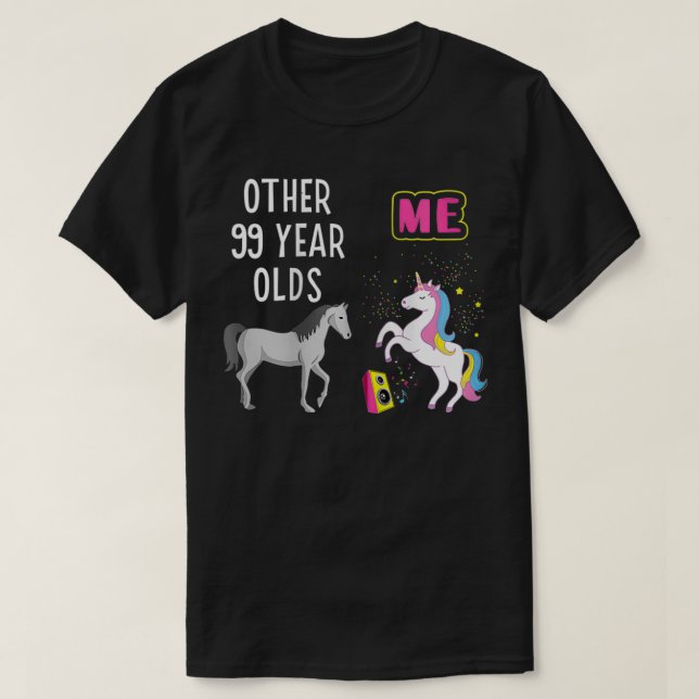 Kvinnor 99:e födelsedagen Funny 99 år Gammussel Un T Shirt (Design framsida)