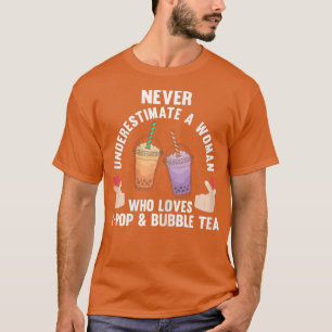 Kvinnor Aldrig kvinna kärlek k-pop och bubbelte K- T Shirt