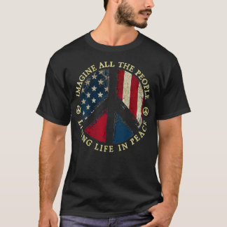 Kvinnor alla tänker sig ett liv i fred t shirt