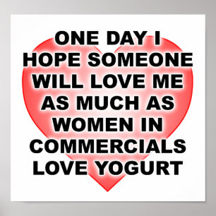Kvinnor älskar yoghurt rolig poster
