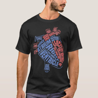 Kvinnor Anatomiskt hjärtmedicinska delar av hjärts T Shirt