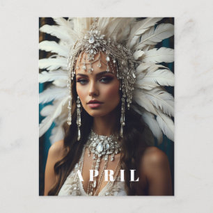 *~ Kvinnor AP53 APRIL Boho FÖDELSEDAGSDIAMANTTER Vykort