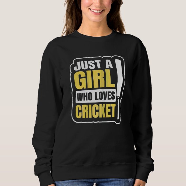 Kvinnor är bara en flicka som Kärlek Cricket Quote T Shirt (Framsida)
