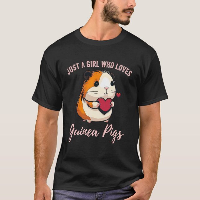 Kvinnor är bara en flicka som Kärlek Guinea Grisar T Shirt (Framsida)