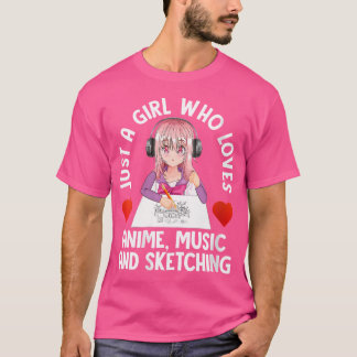 Kvinnor är bara en flicka som Kärlekar animerad mu T Shirt