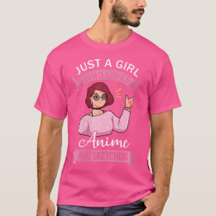 Kvinnor är bara en flicka som Kärlekar djur och fj T Shirt