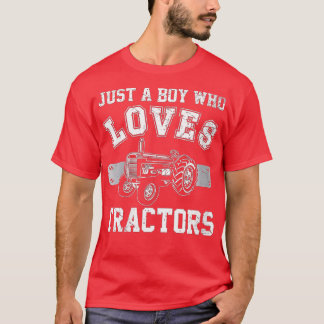 Kvinnor är bara en pojke som Kärlek Tractor Farm K T Shirt