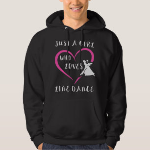 Kvinnor är bara en tjej som älskar Line Dance Texa Hoodie