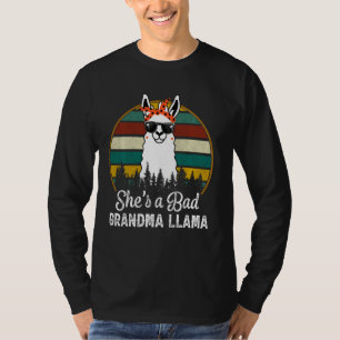 Kvinnor är en dålig mormor Llama Cute Mor S-dag T Shirt
