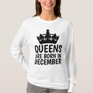 KVINNOR ÄR FÖDDA I DECEMBER Födelsedag T-Shirts