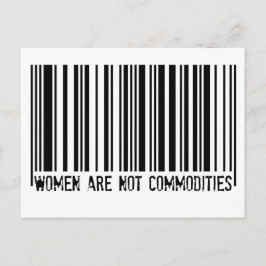 Kvinnor är inga handelsvaror vykort