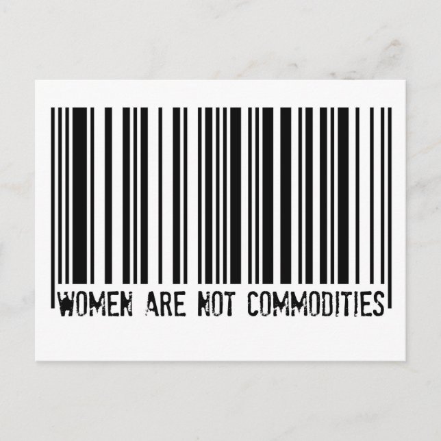 Kvinnor är inga handelsvaror vykort (Framsida)