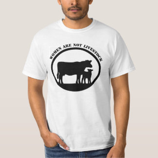 Kvinnor är inte boskap tee shirt