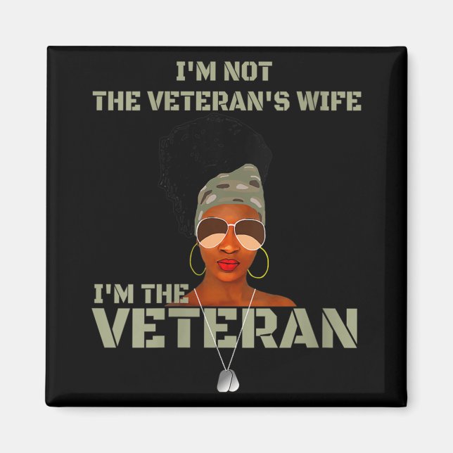 Kvinnor är inte veteranfrun jag är veteran V Magnet (Framsidan)
