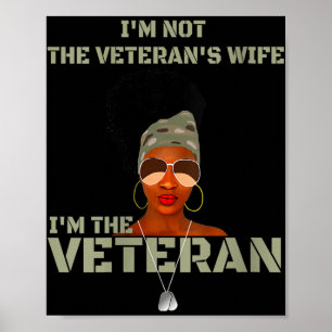 Kvinnor är inte veteranfrun jag är veteran V Poster