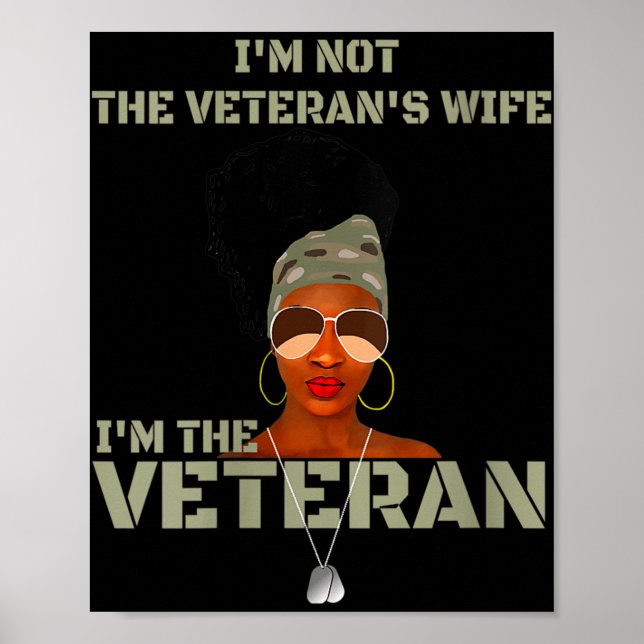 Kvinnor är inte veteranfrun jag är veteran V Poster (Framsidan)