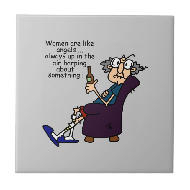 Kvinnor är som Änglar Kakelplatta (Framsidan)