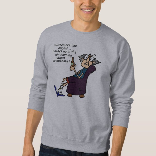 Kvinnor är som Änglar Långärmad Tröja (Framsida)