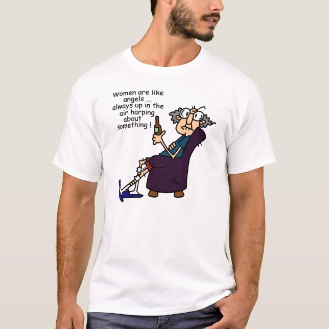 Kvinnor är som Änglar Tee Shirt (Framsida)