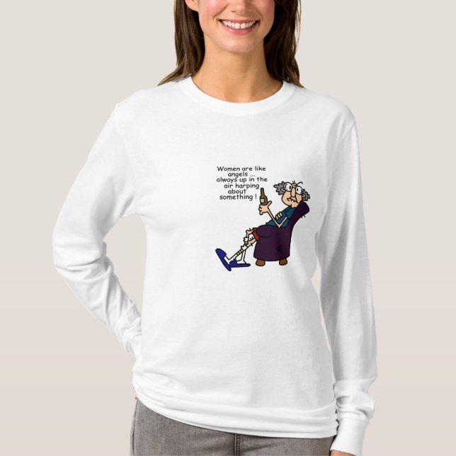 Kvinnor är som Änglar Tee Shirt (Framsida)